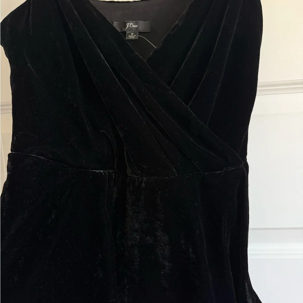 NWT J. Crew Black Velvet Tank - Picture 4 of 10